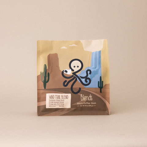 Wind Trail Blend whole bean coffee with Guatemala and Ethiopia beans